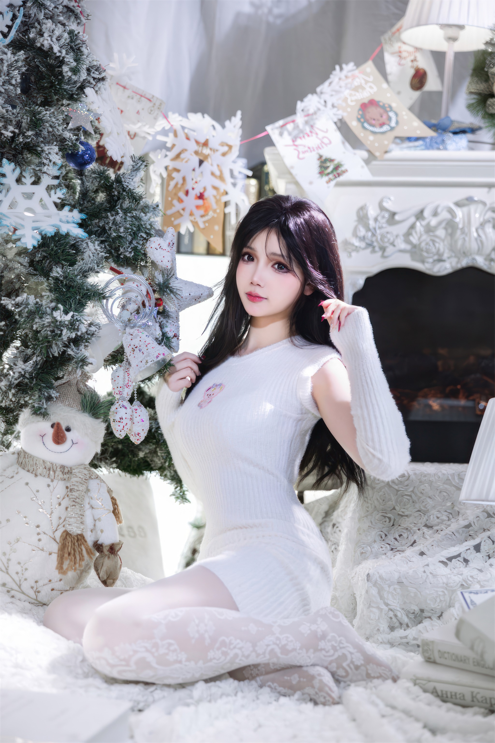 雪晴Astra - NO.057 圣诞节 白雪 [123P2V]-XikXak